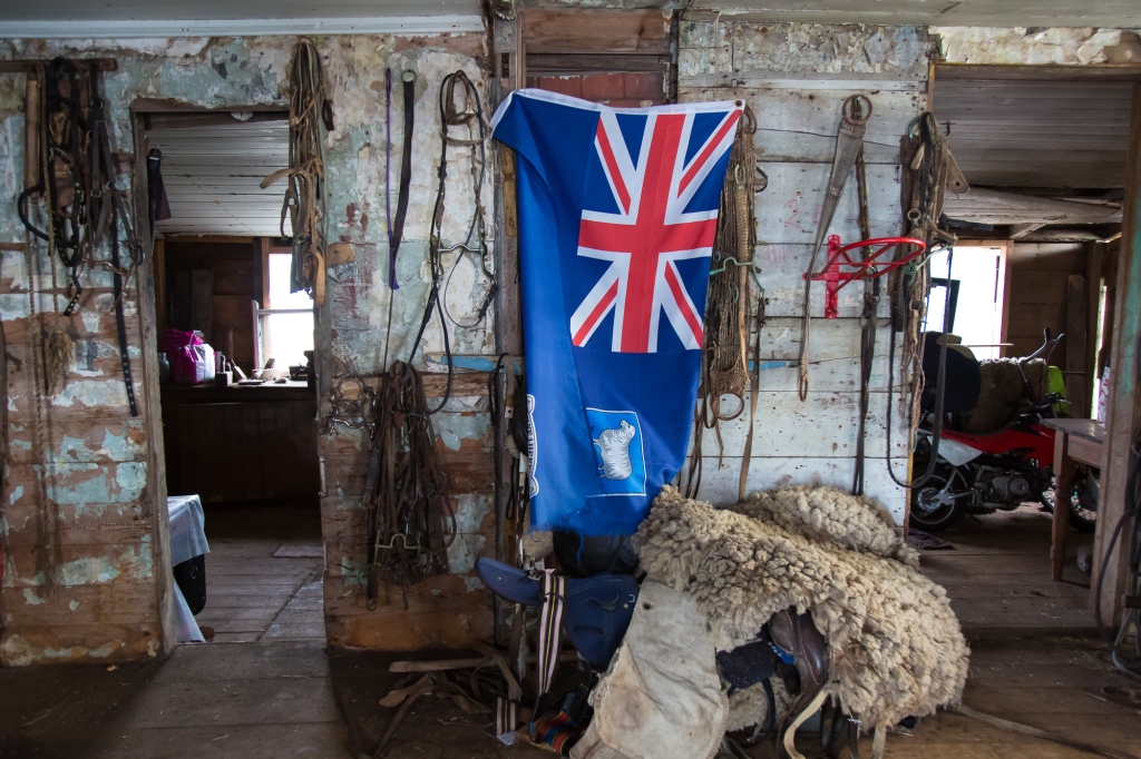 The tack room at Long Island Farm in the Falkland Islands.