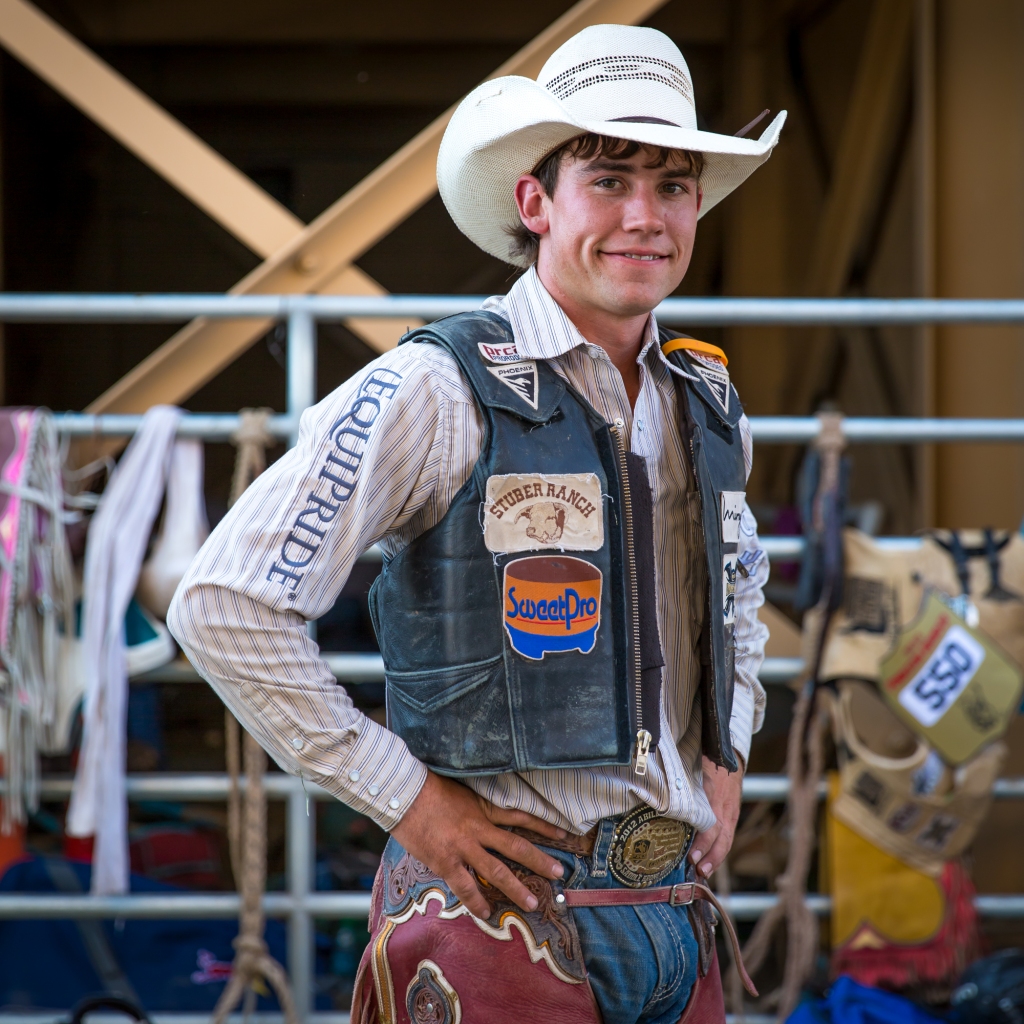 one of the 700 cowboys who come to compete at the Pendleton Round Up Rodeo, Pendleton OR, USA