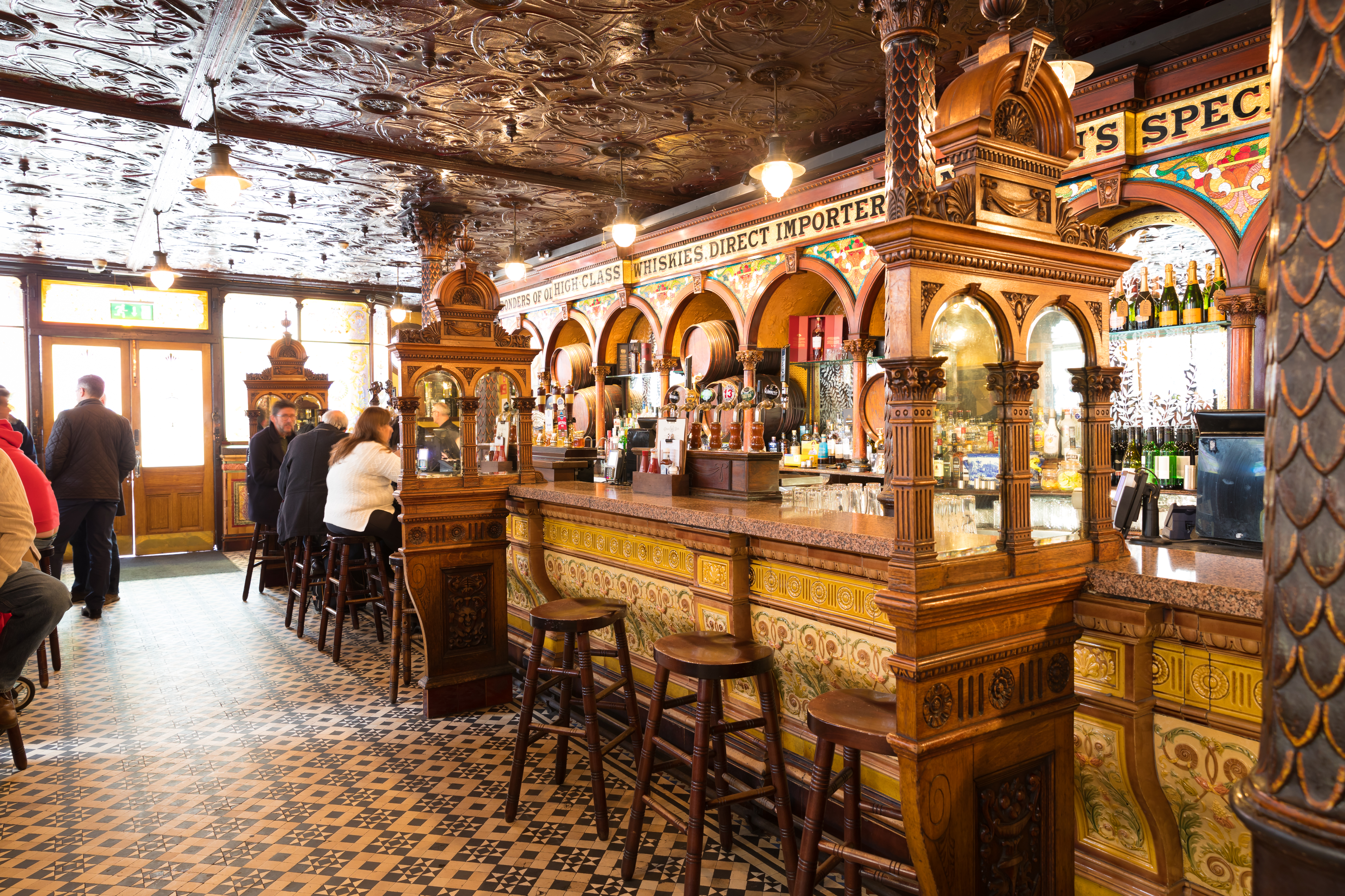 The historic Crown Liquor Saloon in Belfast, Northern Ireland